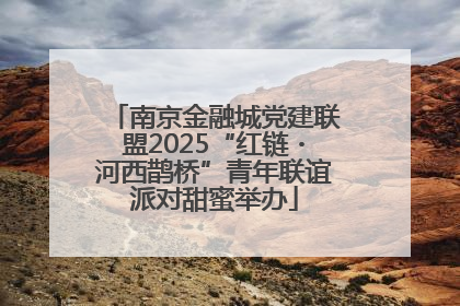 南京金融城党建联盟2025“红链・河西鹊桥”青年联谊派对甜蜜举办