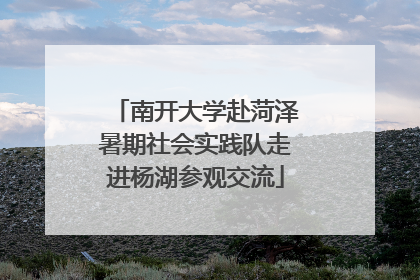 南开大学赴菏泽暑期社会实践队走进杨湖参观交流