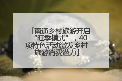 南通乡村旅游开启“旺季模式”，40项特色活动激发乡村旅游消费潜力