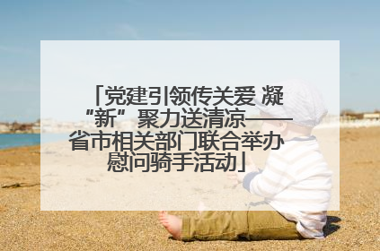 党建引领传关爱 凝“新”聚力送清凉——省市相关部门联合举办慰问骑手活动