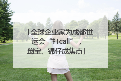 全球企业家为成都世运会“打call”，蜀宝、锦仔成焦点