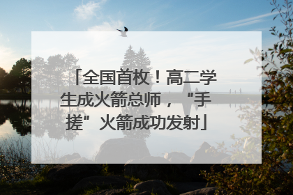全国首枚！高二学生成火箭总师，“手搓”火箭成功发射