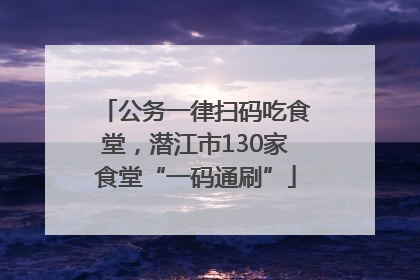 公务一律扫码吃食堂，潜江市130家食堂“一码通刷”