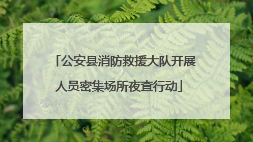 公安县消防救援大队开展人员密集场所夜查行动