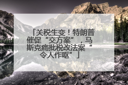 关税生变！特朗普催促“交方案”，马斯克痛批税改法案“令人作呕”