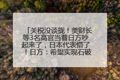 关税没谈拢！美财长等3名高官当着日方吵起来了，日本代表懵了！日方：希望实现石破茂与特朗普的会晤