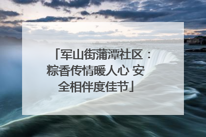 军山街蒲潭社区：粽香传情暖人心 安全相伴度佳节