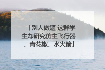 别人做题 这群学生却研究仿生飞行器、青花椒、水火箭