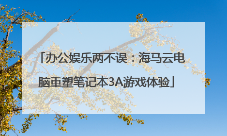 办公娱乐两不误：海马云电脑重塑笔记本3A游戏体验