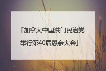 加拿大中国洪门民治党举行第40届恳亲大会