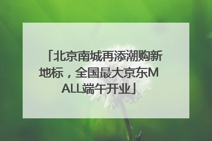 北京南城再添潮购新地标，全国最大京东MALL端午开业