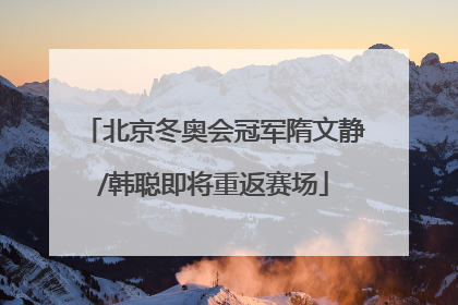 北京冬奥会冠军隋文静/韩聪即将重返赛场