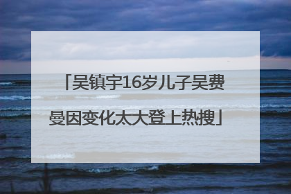 吴镇宇16岁儿子吴费曼因变化太大登上热搜