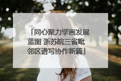 同心聚力擘画发展蓝图 浙苏皖三省毗邻区谱写协作新篇