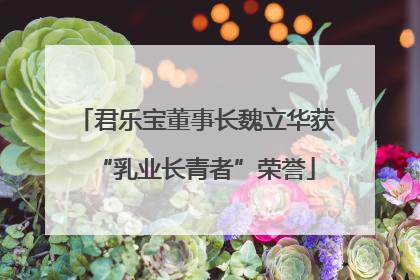 君乐宝董事长魏立华获“乳业长青者”荣誉
