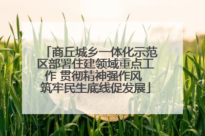 商丘城乡一体化示范区部署住建领域重点工作 贯彻精神强作风 筑牢民生底线促发展