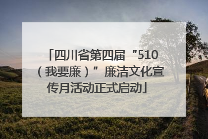 四川省第四届“510（我要廉）”廉洁文化宣传月活动正式启动