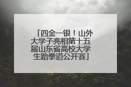 四金一银！山外大学子亮相第十五届山东省高校大学生跆拳道公开赛