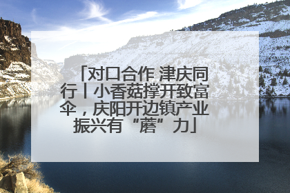 对口合作 津庆同行丨小香菇撑开致富伞，庆阳开边镇产业振兴有“蘑”力