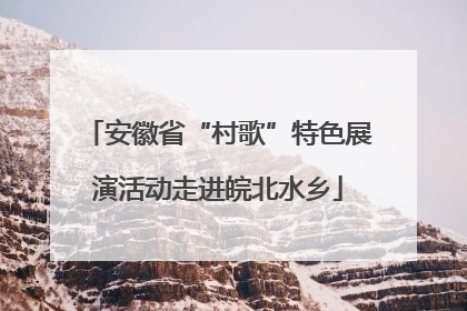 安徽省“村歌”特色展演活动走进皖北水乡