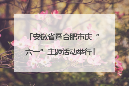 安徽省暨合肥市庆“六一”主题活动举行