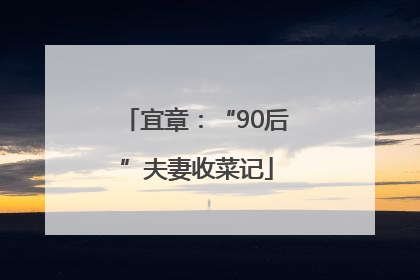 宜章：“90后”夫妻收菜记