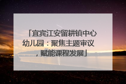 宜宾江安留耕镇中心幼儿园：聚焦主题审议，赋能课程发展