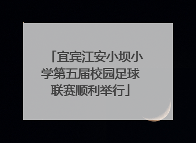 宜宾江安小坝小学第五届校园足球联赛顺利举行