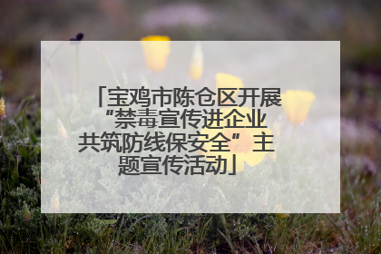 宝鸡市陈仓区开展“禁毒宣传进企业 共筑防线保安全”主题宣传活动