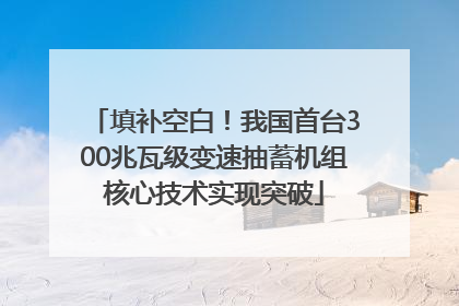 填补空白！我国首台300兆瓦级变速抽蓄机组核心技术实现突破