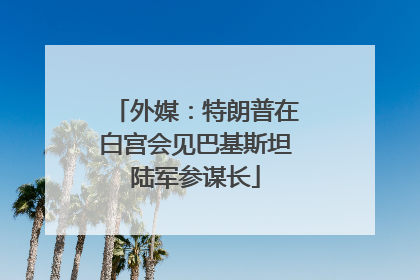 外媒：特朗普在白宫会见巴基斯坦陆军参谋长