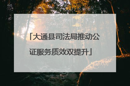 大通县司法局推动公证服务质效双提升
