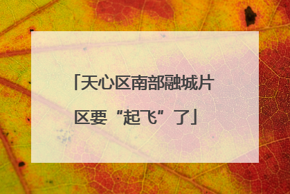 天心区南部融城片区要“起飞”了