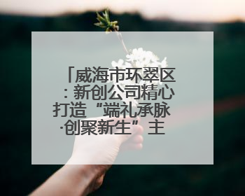 威海市环翠区：新创公司精心打造“端礼承脉·创聚新生”主题活动