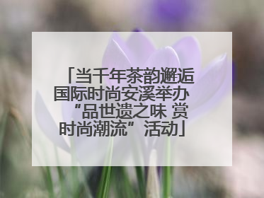 当千年茶韵邂逅国际时尚安溪举办“品世遗之味 赏时尚潮流”活动