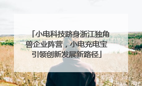 小电科技跻身浙江独角兽企业阵营，小电充电宝引领创新发展新路径