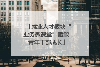 就业人才板块“业务微课堂”赋能青年干部成长