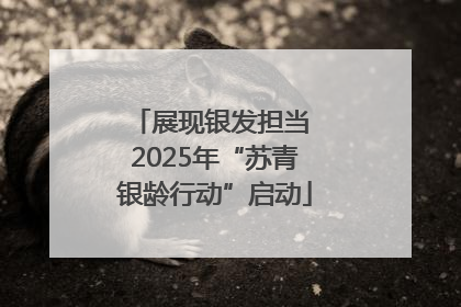 展现银发担当 2025年“苏青银龄行动”启动