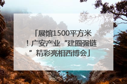 展馆1500平方米！广安产业“建圈强链”精彩亮相西博会