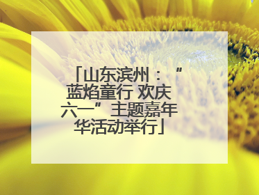 山东滨州：“蓝焰童行 欢庆六一”主题嘉年华活动举行