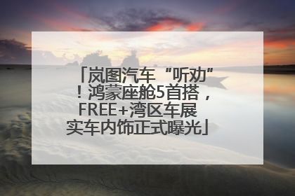 岚图汽车“听劝”！鸿蒙座舱5首搭，FREE+湾区车展实车内饰正式曝光