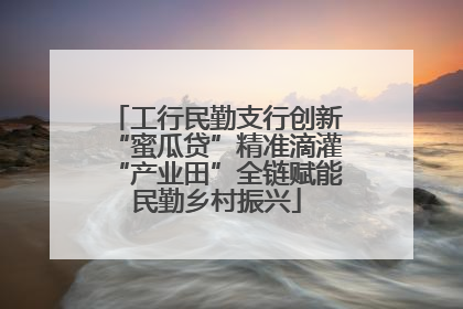 工行民勤支行创新“蜜瓜贷”精准滴灌“产业田”全链赋能民勤乡村振兴