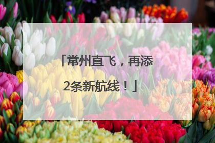 常州直飞，再添2条新航线！