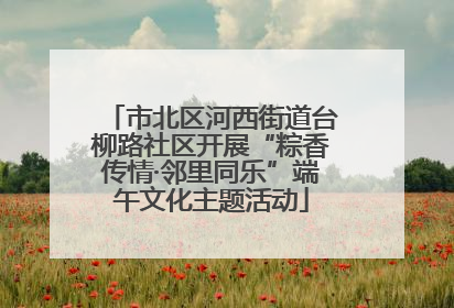 市北区河西街道台柳路社区开展“粽香传情·邻里同乐”端午文化主题活动