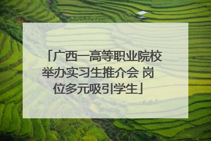 广西一高等职业院校举办实习生推介会 岗位多元吸引学生