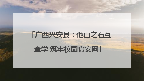 广西兴安县：他山之石互查学 筑牢校园食安网