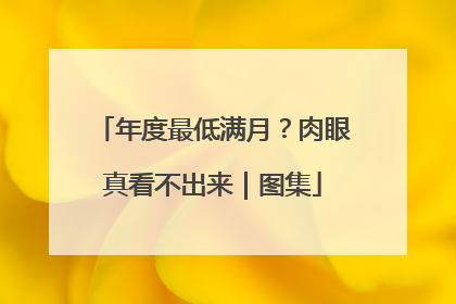 年度最低满月？肉眼真看不出来｜图集