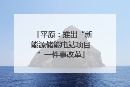 平原：推出“新能源储能电站项目”一件事改革