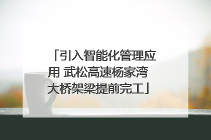 引入智能化管理应用 武松高速杨家湾大桥架梁提前完工