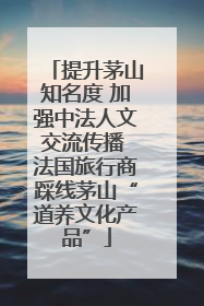 提升茅山知名度 加强中法人文交流传播 法国旅行商踩线茅山“道养文化产品”